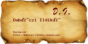 Dabóczi Ildikó névjegykártya