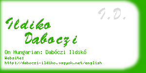 ildiko daboczi business card